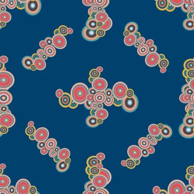 Soyut geometrik renkli seamless modeli daireler ile