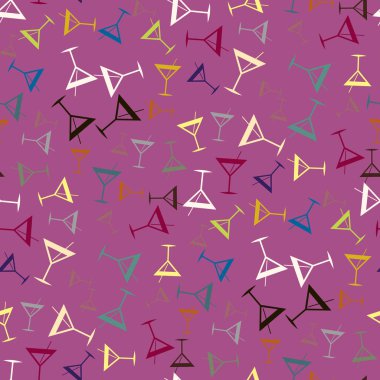 Tropik kokteyller renkli seamless modeli