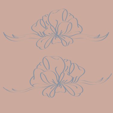 Set çekilmiş yay izole el renk arka plan üzerinde.