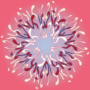 Yeni simetrik soyut mandala. Duvar kağıdı, desen dolgularını, web sayfaları, yüzey dokuları için dekoratif nesne-ebilmek var olmak kullanılmış.