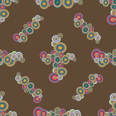 Soyut geometrik renkli seamless modeli daireler ile