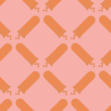 Kimya test tüpleri parlak arka plan üzerinde. Seamless modeli.