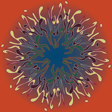Yeni simetrik soyut mandala. Duvar kağıdı, desen dolgularını, web sayfaları, yüzey dokuları için dekoratif nesne-ebilmek var olmak kullanılmış.
