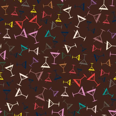 Tropik kokteyller renkli seamless modeli