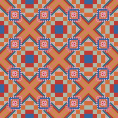 Geometrik etnik desen sorunsuz tasarım arka plan veya duvar kağıdı için