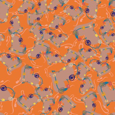 Soyut kalpler Dikişsiz desen arka planı için. 