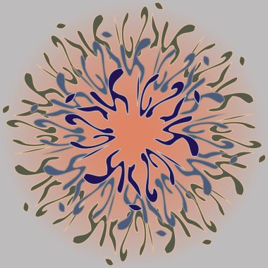 Yeni simetrik soyut mandala. Duvar kağıdı, desen dolgularını, web sayfaları, yüzey dokuları için dekoratif nesne-ebilmek var olmak kullanılmış.