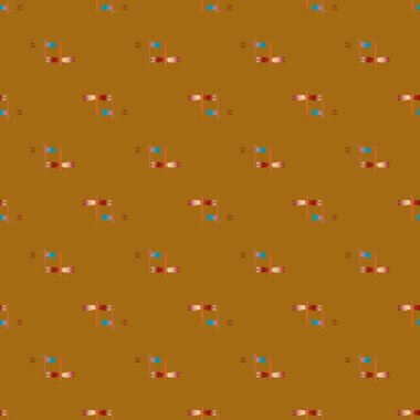 Dekoratif renkli seamless modeli ile şirin yusufçuk