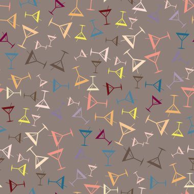 Tropik kokteyller renkli seamless modeli