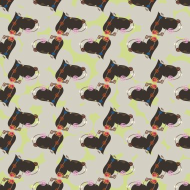 Soyut kalpler Dikişsiz desen arka planı için. 