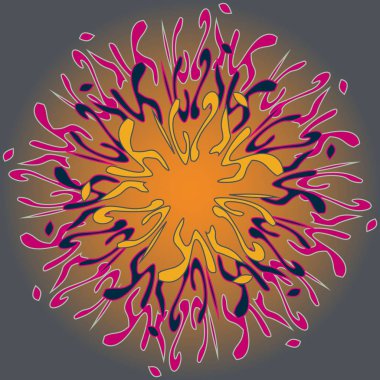 Yeni simetrik soyut mandala. Duvar kağıdı, desen dolgularını, web sayfaları, yüzey dokuları için dekoratif nesne-ebilmek var olmak kullanılmış.
