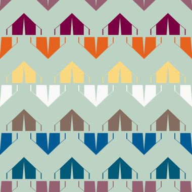 çizgi film kamp çadırları ile renk seamless modeli