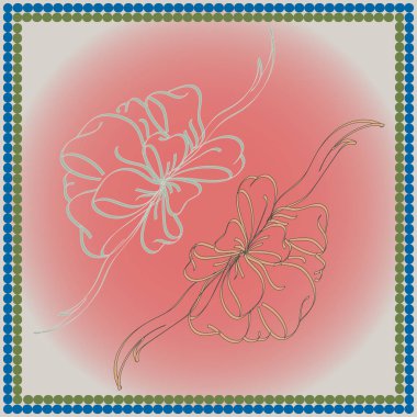 Set çekilmiş yay izole el renk arka plan üzerinde.