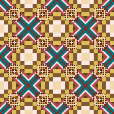 Geometrik etnik desen sorunsuz tasarım arka plan veya duvar kağıdı için