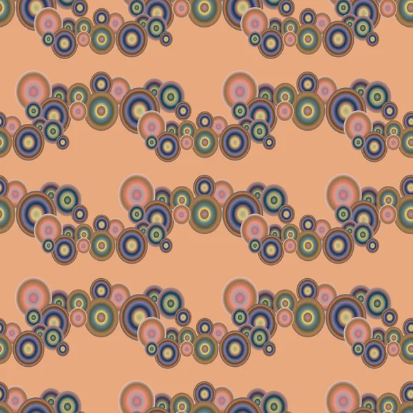 Modèle Abstrait Géométrique Coloré Sans Couture Avec Des Cercles Fond — Image vectorielle