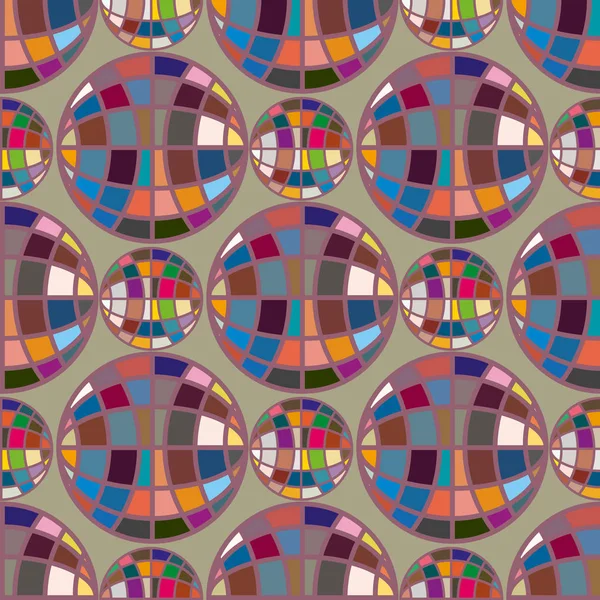 抽象的な幾何学的なカラフルなグローブ シームレスな背景パターン — ストックベクタ