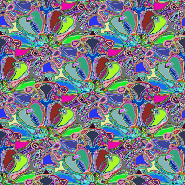 Caleidoscopio Abstracto Patrón Inconsútil Colorido Para Fondo — Vector de stock