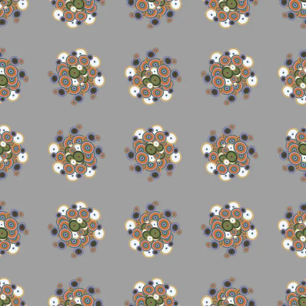 Abstrakte Geometrische Nahtlose Muster Mit Kreisen Hintergrund — Stockvektor