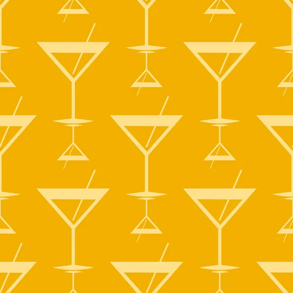 Cocktails Tropicaux Motif Sans Couture Coloré — Image vectorielle