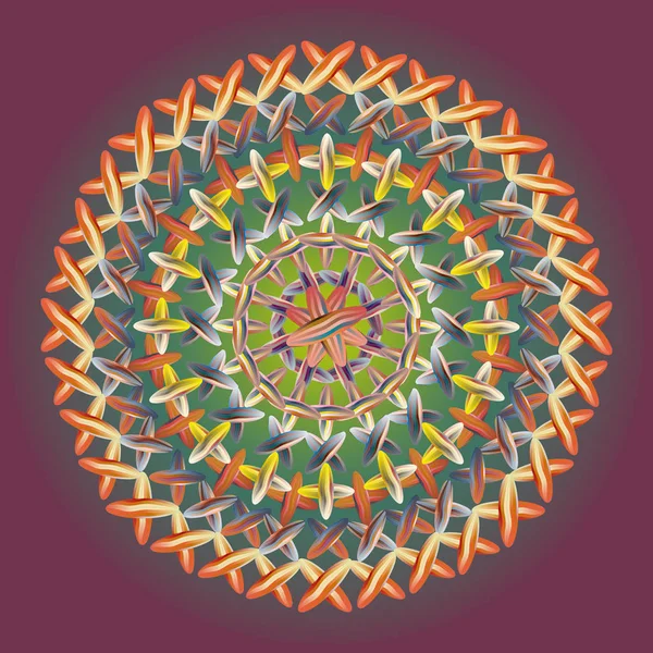 Mandala Couture Coloré Pour Travail Conception — Image vectorielle