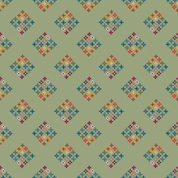 ベクトル図を持つ幾何学的な多色シームレス パターン — ストックベクタ