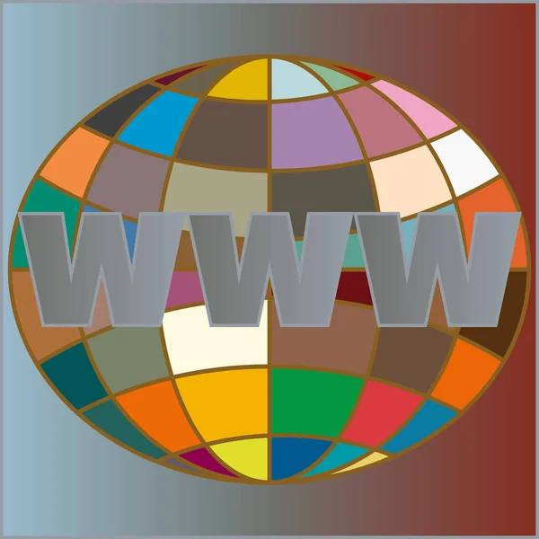 Globe Www Seo Και Σύμβολο Ανάπτυξης Προγράμματος Περιήγησης — Διανυσματικό Αρχείο