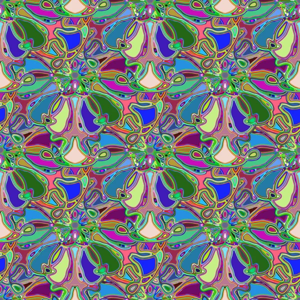 Caleidoscopio Abstracto Patrón Inconsútil Colorido Para Fondo — Vector de stock