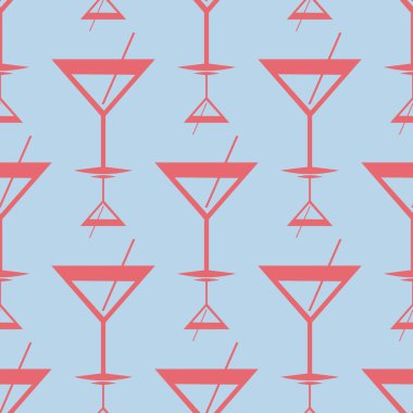 Tropik kokteyller renkli seamless modeli