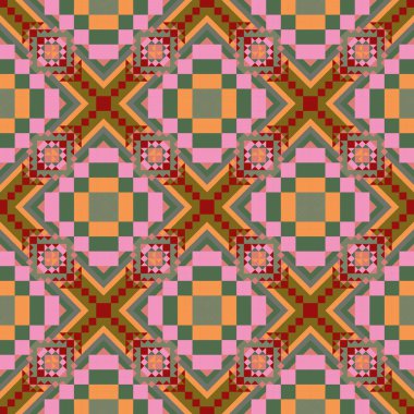 Geometrik etnik desen sorunsuz tasarım arka plan veya duvar kağıdı için