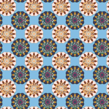  soyut çiçek geometrik Dikişsiz desen arka planı için