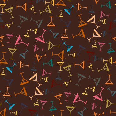 Tropik kokteyller renkli seamless modeli