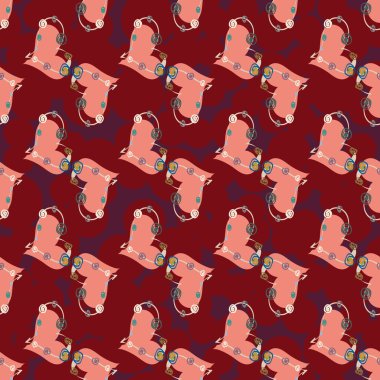 Soyut kalpler Dikişsiz desen arka planı için. 