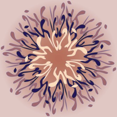 Yeni simetrik soyut mandala. Duvar kağıdı, desen dolgularını, web sayfaları, yüzey dokuları için dekoratif nesne-ebilmek var olmak kullanılmış.