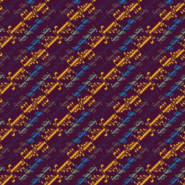 Arapça metin mutlu tatil çok renkli seamless modeli.