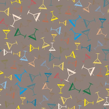 Tropik kokteyller renkli seamless modeli