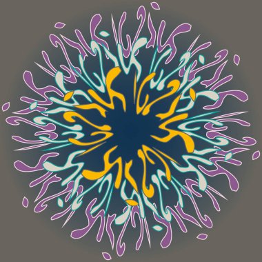 Yeni simetrik soyut mandala. Duvar kağıdı, desen dolgularını, web sayfaları, yüzey dokuları için dekoratif nesne-ebilmek var olmak kullanılmış.