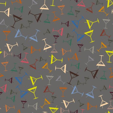 Tropik kokteyller renkli seamless modeli