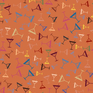 Tropik kokteyller renkli seamless modeli