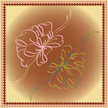 Set çekilmiş yay izole el renk arka plan üzerinde.