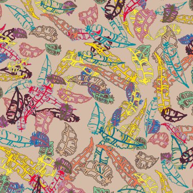 Tüyler, vektör çizim ile zemin 