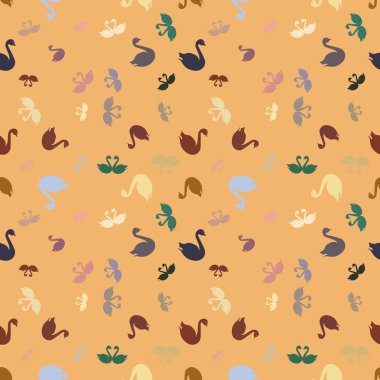 Kuğu renkli parlak seamless modeli