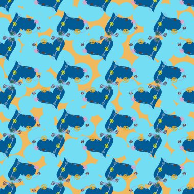 Soyut kalpler Dikişsiz desen arka planı için. 