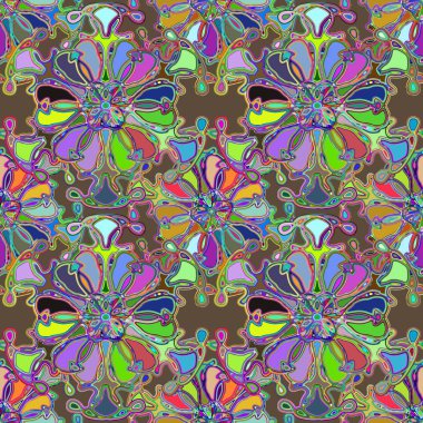 Soyut kaleydoskop renkli Dikişsiz desen arka planı için. 