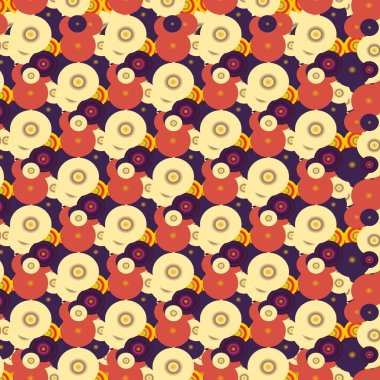 Soyut geometrik renkli seamless modeli daireler, arka plan ile