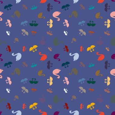 Kuğu renkli parlak seamless modeli