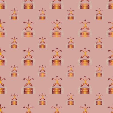 Altın seamless modeli, vektör çizim 