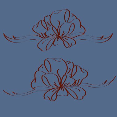 Set çekilmiş yay izole el renk arka plan üzerinde.