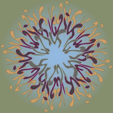 Yeni simetrik soyut mandala. Duvar kağıdı, desen dolgularını, web sayfaları, yüzey dokuları için dekoratif nesne-ebilmek var olmak kullanılmış.