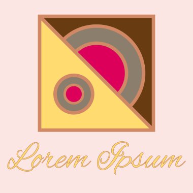 Geometrik çizgi logo. Tasarımınız için benzersiz doğrusal rozeti. Geometrik soyut şablon kavram simgesi.