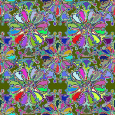 Soyut kaleydoskop renkli Dikişsiz desen arka planı için. 